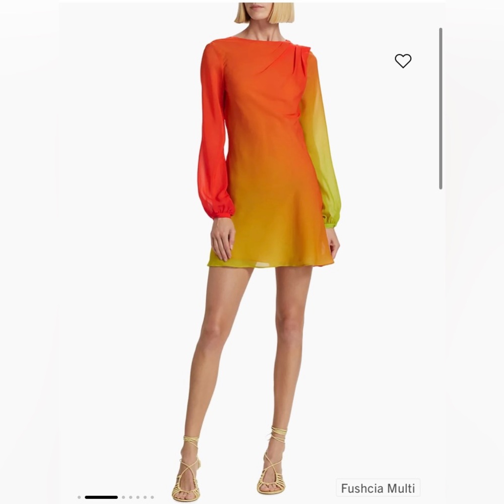 Ronny Kobo Size M Timbra Ombré Chiffon Minidress